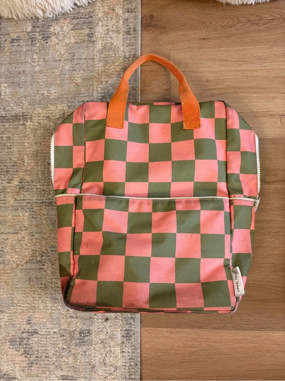 Sticky Lemon checkered backpack